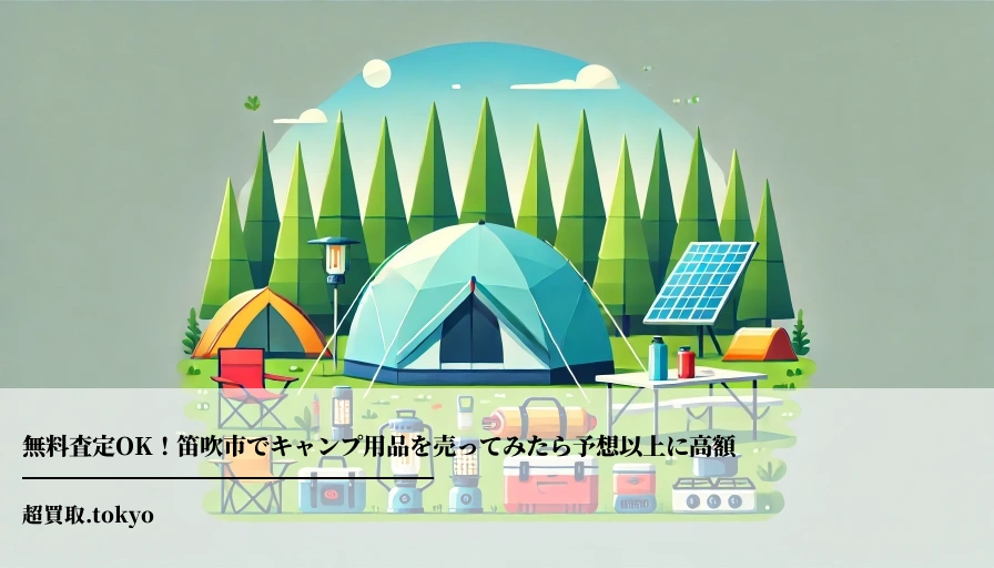 無料査定OK！笛吹市でキャンプ用品を売ってみたら予想以上に高額のアイキャッチ画像