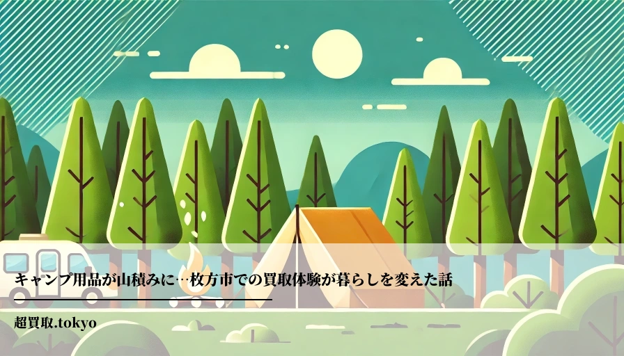 キャンプ用品が山積みに…枚方市での買取体験が暮らしを変えた話のアイキャッチ画像