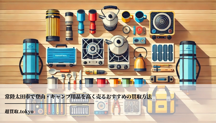 常陸太田市で登山・キャンプ用品を高く売るおすすめの買取方法のアイキャッチ画像