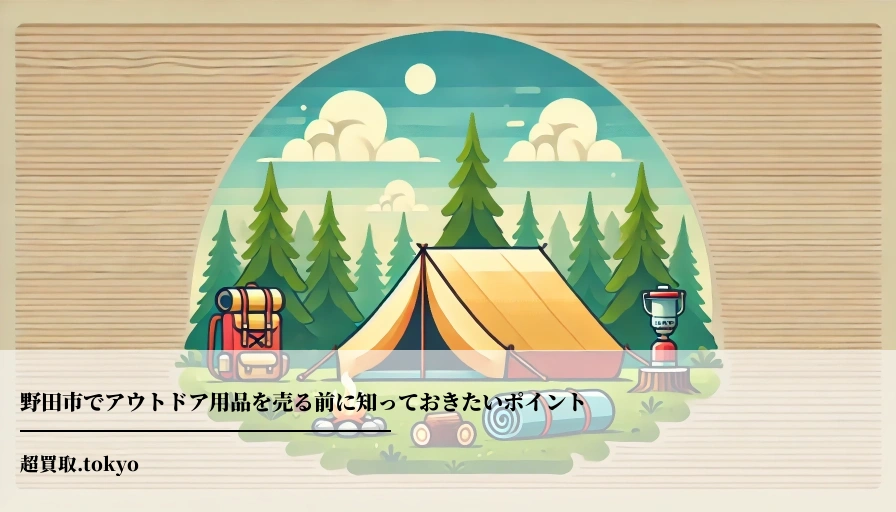 野田市でアウトドア用品を売る前に知っておきたいポイントのアイキャッチ画像