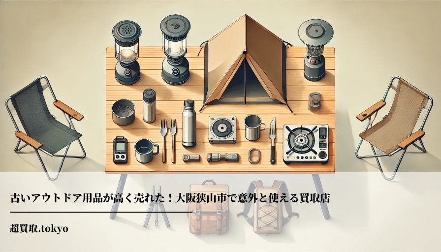 古いアウトドア用品が高く売れた！大阪狭山市で意外と使える買取店のアイキャッチ画像