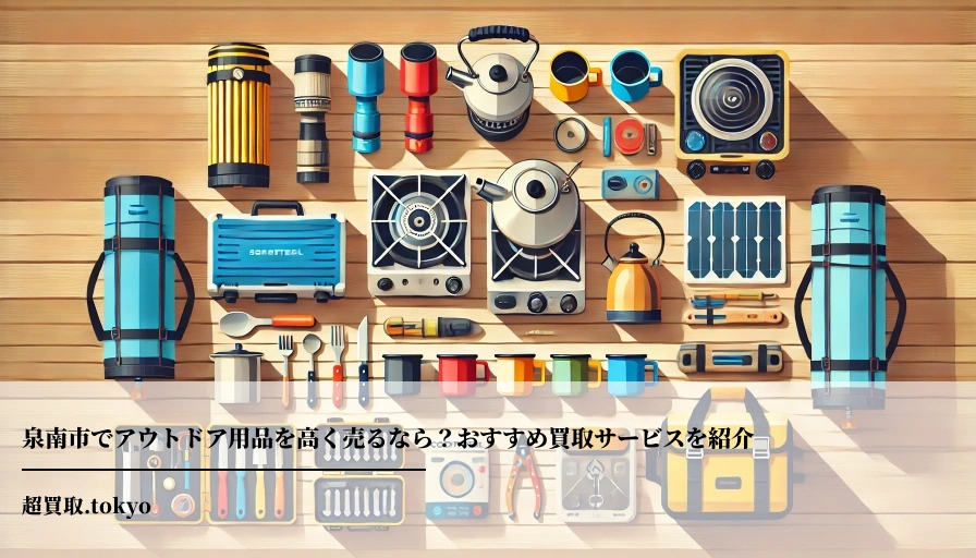 泉南市でアウトドア用品を高く売るなら？おすすめ買取サービスを紹介のアイキャッチ画像