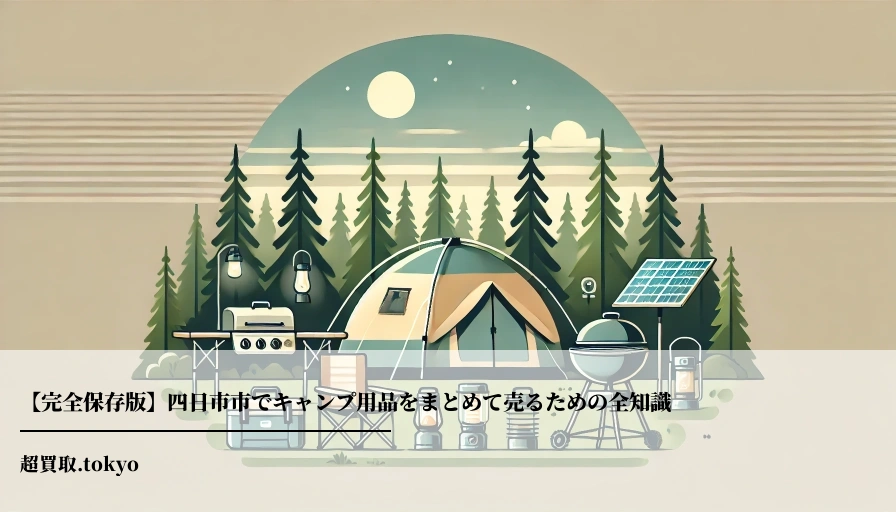 【完全保存版】四日市市でキャンプ用品をまとめて売るための全知識**のアイキャッチ画像